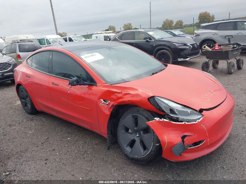 2021 Tesla Model 3 Long Range Dual Motor All-Wheel Drive VIN: 5YJ3E1EB4MF015011 Lot: 43230015