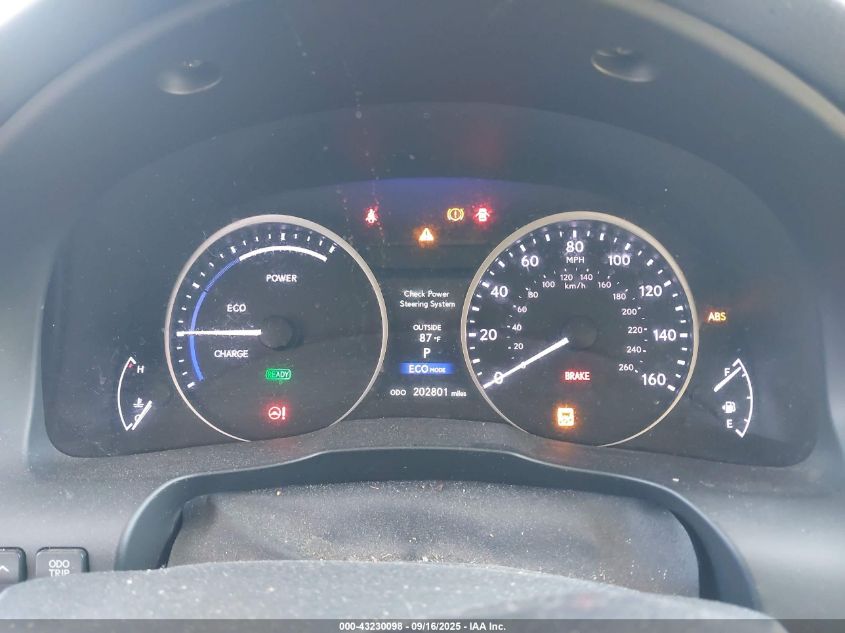 2013 Lexus Es 300H VIN: JTHBW1GGXD2017851 Lot: 43230098