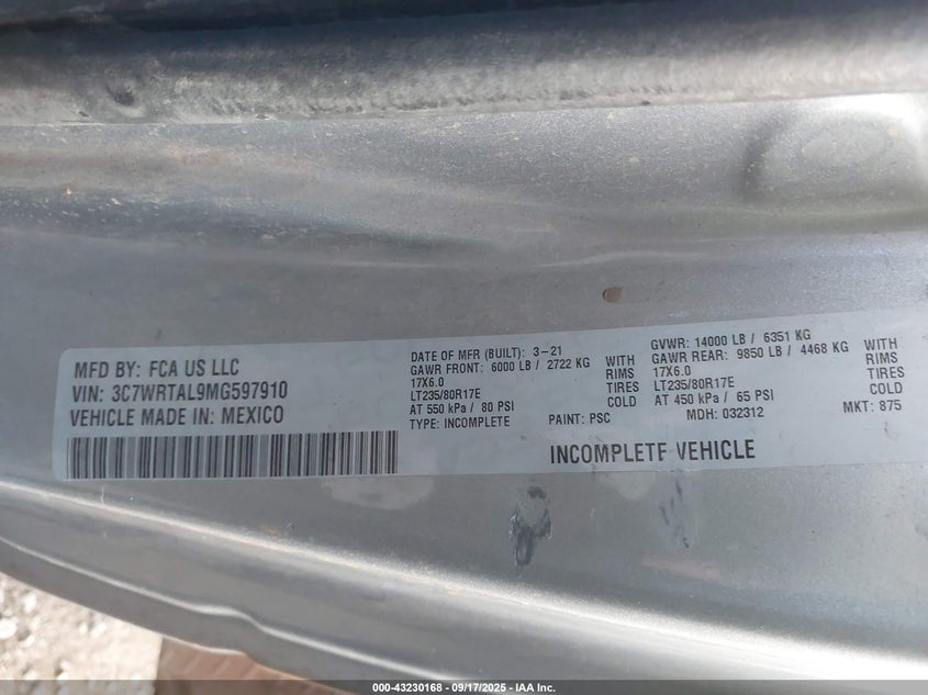 3C7WRTAL9MG597910 2021 RAM 3500 photo no. 8