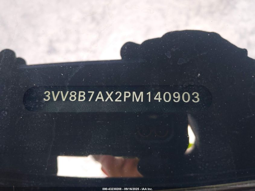 2023 Volkswagen Tiguan 2.0T Se R-Line Black VIN: 3VV8B7AX2PM140903 Lot: 43230208