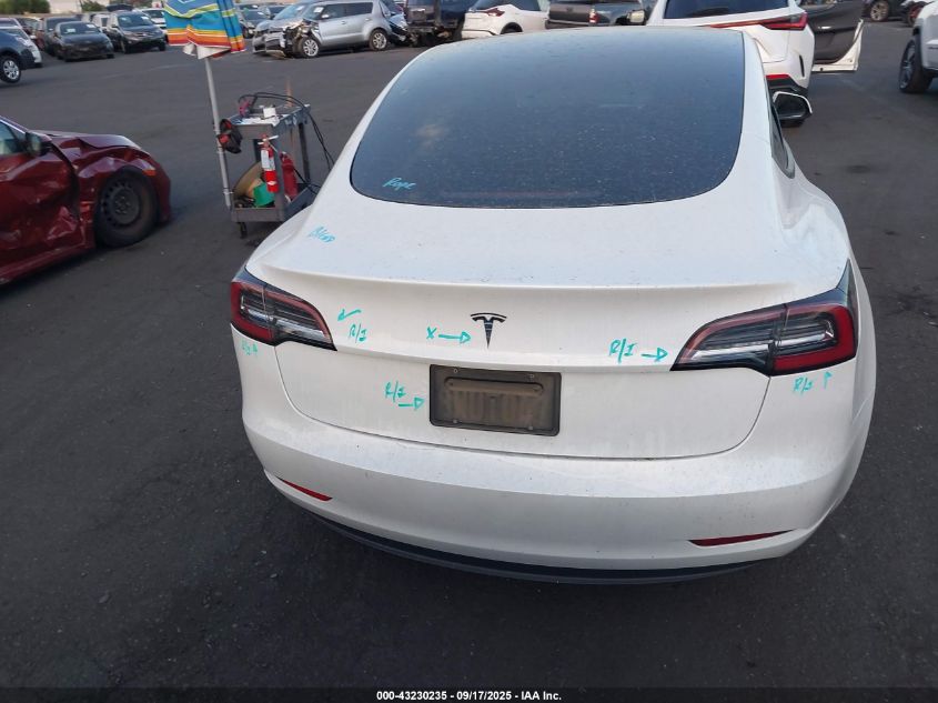 2021 Tesla Model 3 Standard Range Plus Rear-Wheel Drive VIN: 5YJ3E1EA3MF981891 Lot: 43230235