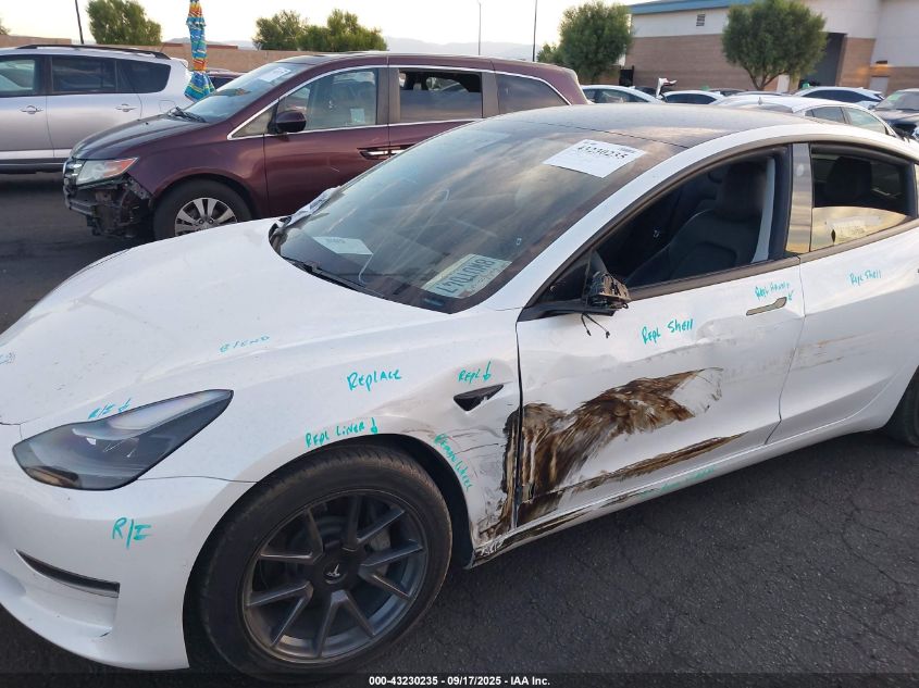 2021 Tesla Model 3 Standard Range Plus Rear-Wheel Drive VIN: 5YJ3E1EA3MF981891 Lot: 43230235