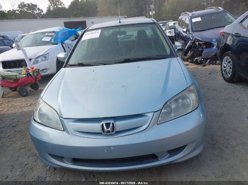 2004 Honda Civic Hybrid VIN: JHMES96694S017503 Lot: 43230414