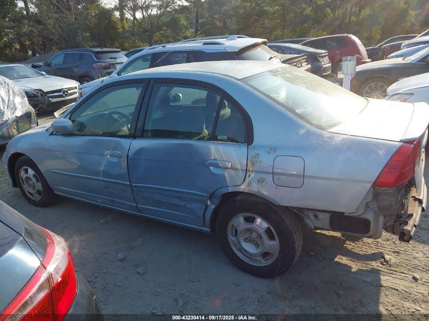 2004 Honda Civic Hybrid VIN: JHMES96694S017503 Lot: 43230414