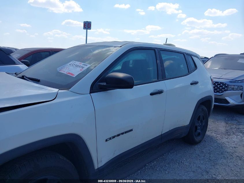 2018 Jeep Compass Sport Fwd VIN: 3C4NJCABXJT263461 Lot: 43230559