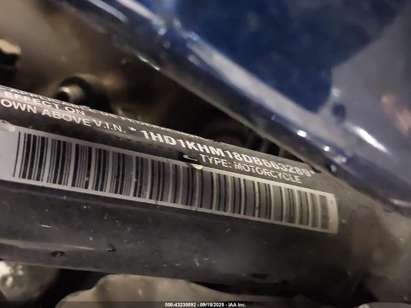 2013 Harley-Davidson Fltrx Road Glide Custom VIN: 1HD1KHM18DB663289 Lot: 43230592