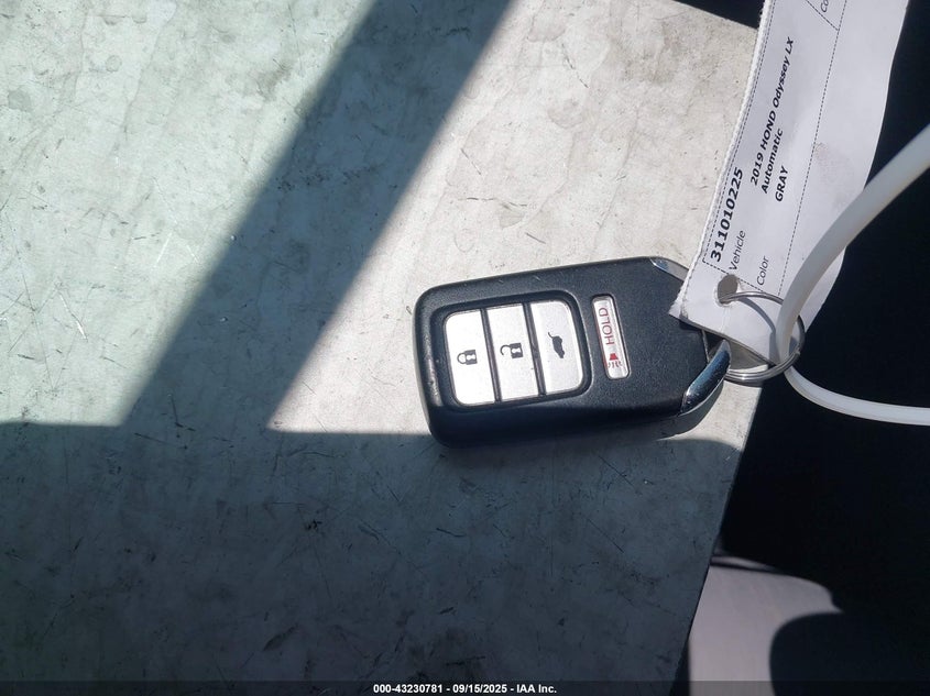 2019 Honda Odyssey Lx VIN: 5FNRL6H25KB042644 Lot: 43230781