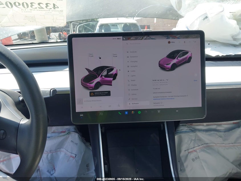 2020 Tesla Model y Long Range Dual Motor All-wheel Drive Black Lot 111043230905 Vin 5YJYGDEE5LF046469