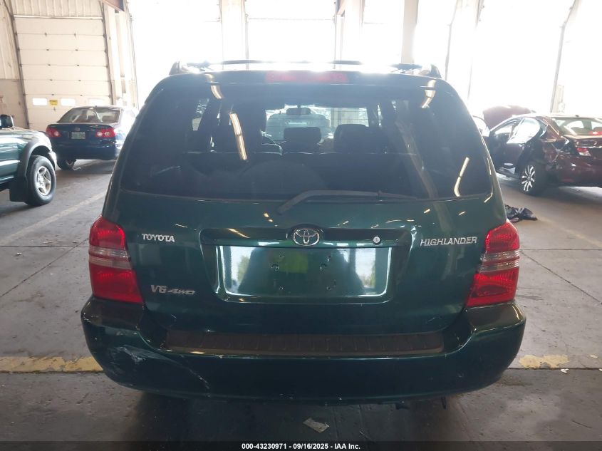 2002 Toyota Highlander VIN: JTEHF21A120046228 Lot: 43230971