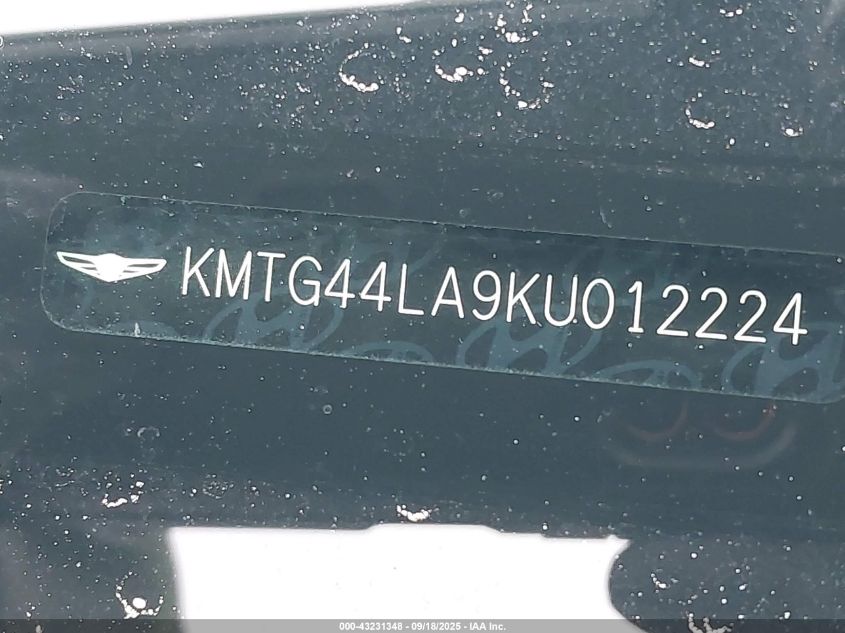 2019 Genesis G70 2.0T Advanced VIN: KMTG44LA9KU012224 Lot: 43231348