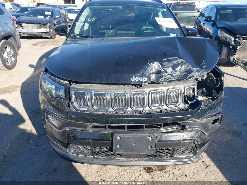 2022 Jeep Compass Latitude 4X4 VIN: 3C4NJDBBXNT231443 Lot: 43231490