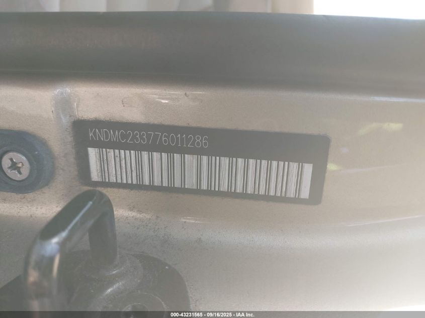 2007 Hyundai Entourage Gls/Limited/Se VIN: KNDMC233776011286 Lot: 43231565