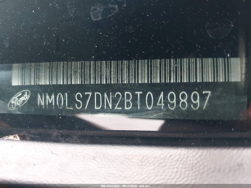 2011 Ford Transit Connect Xlt VIN: NM0LS7DN2BT049897 Lot: 43231602