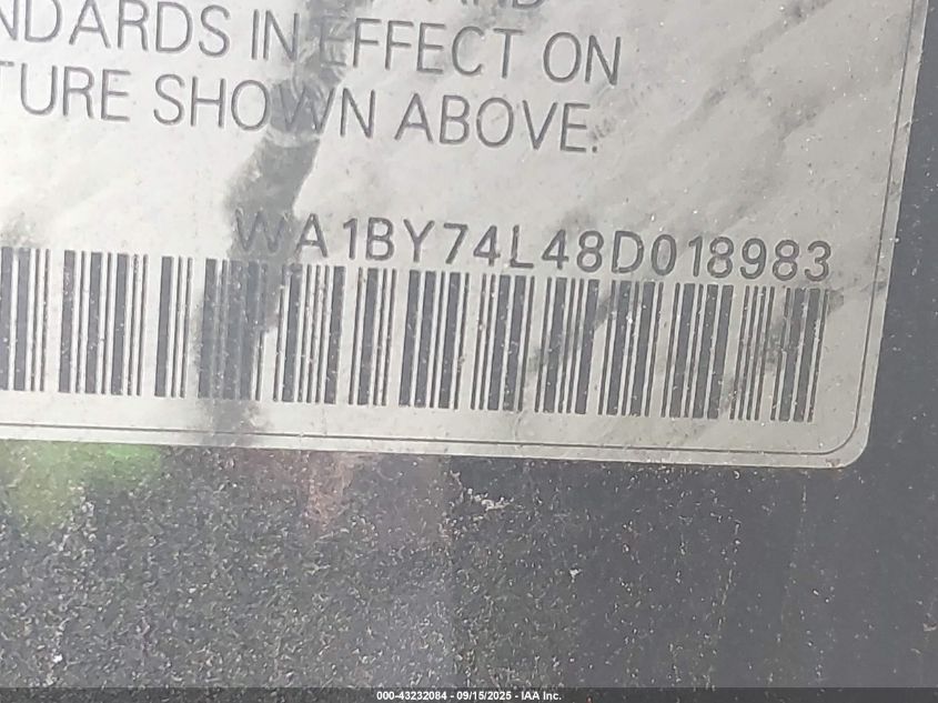 2008 Audi Q7 3.6 Premium VIN: WA1BY74L48D018983 Lot: 43232084