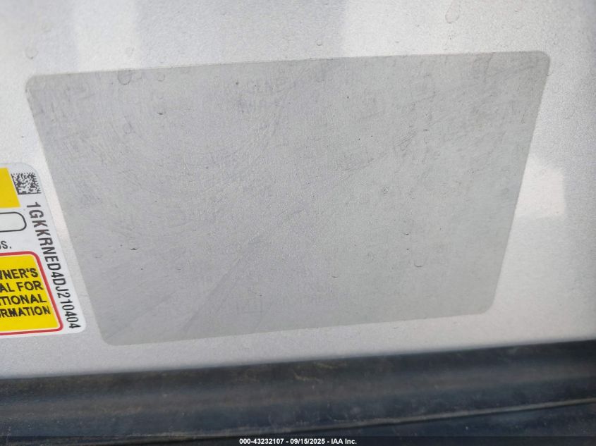 2013 GMC Acadia Sle-1 VIN: 1GKKRNED4DJ210404 Lot: 43232107