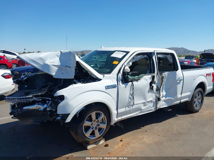 2018 Ford F-150 Lariat VIN: 1FTFW1EG2JKD90268 Lot: 43232116