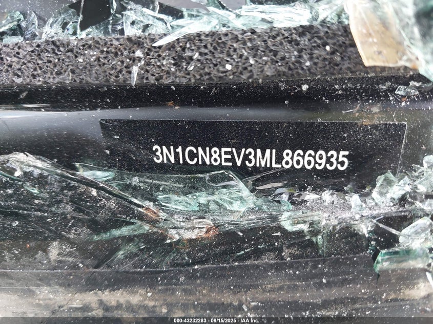 2021 Nissan Versa Sv Xtronic Cvt VIN: 3N1CN8EV3ML866935 Lot: 43232283