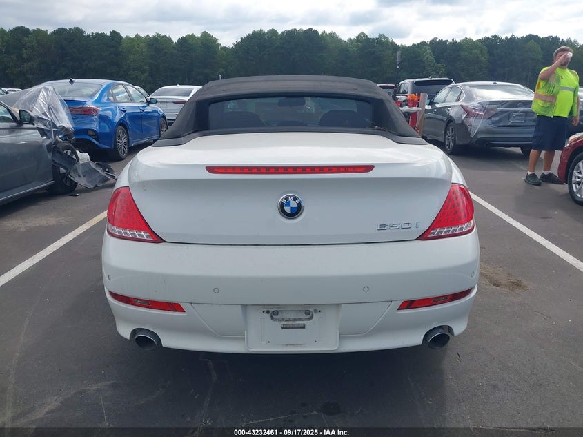 2008 BMW 650I VIN: WBAEB53518CX63396 Lot: 43232461
