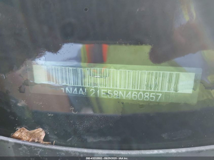 2008 Nissan Altima 2.5 S VIN: 1N4AL21E58N460857 Lot: 43232552