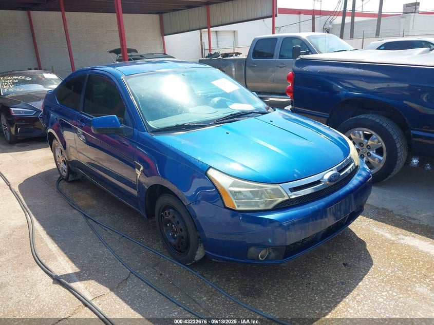 2008 Ford Focus Se/Ses blue coupe gasoline 1FAHP33N48W220215 photo #1