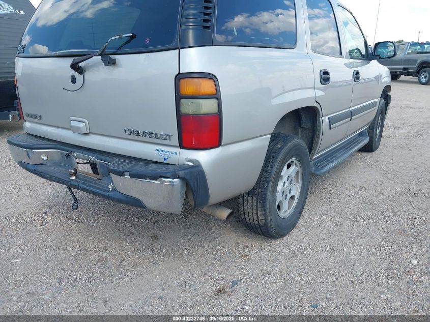 2005 Chevrolet Tahoe Ls VIN: 1GNEC13V75R116753 Lot: 43232746