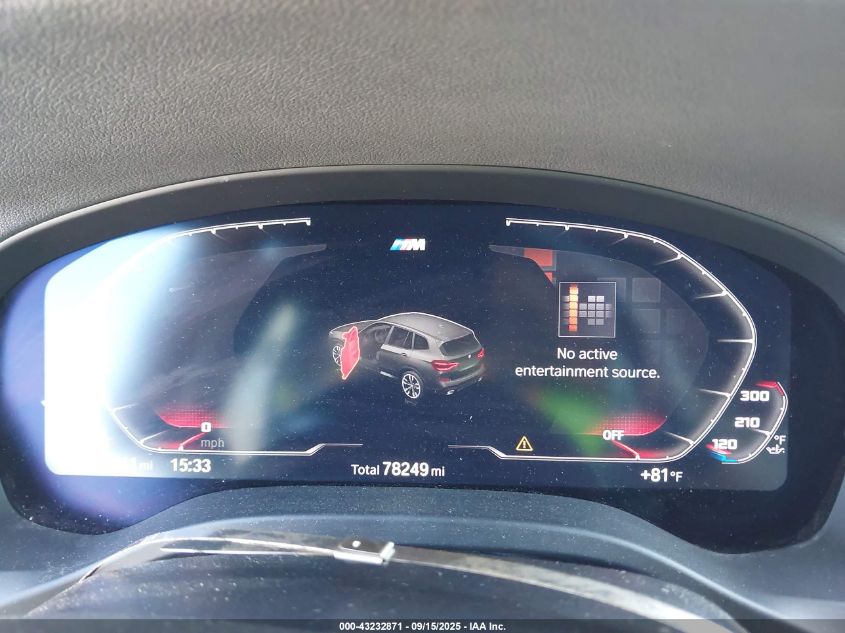 2021 BMW X3 M40I VIN: 5UXTY9C0XM9H86933 Lot: 43232871