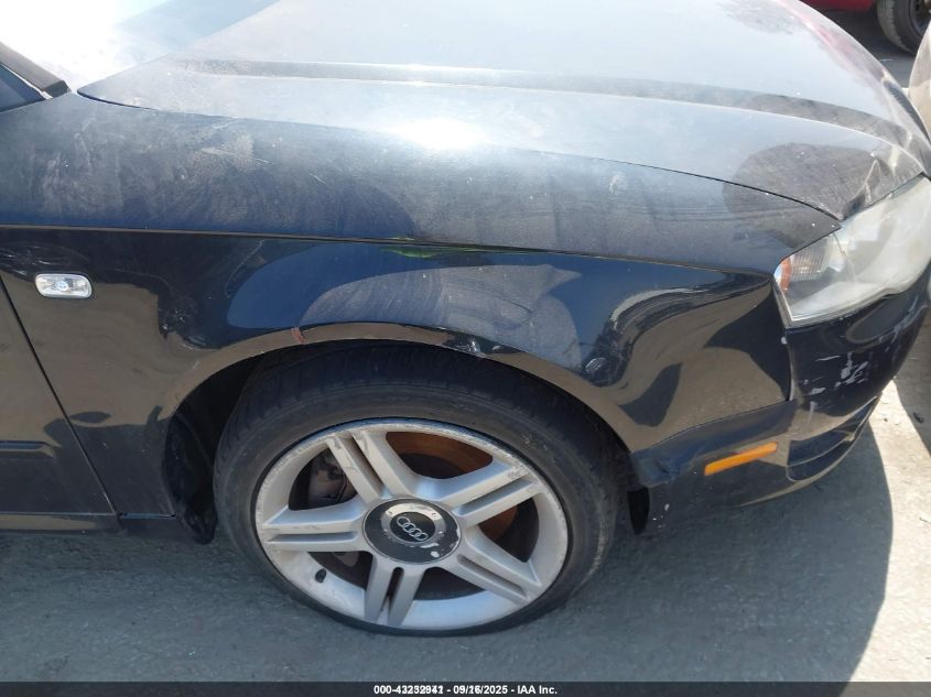 2008 Audi A4 2.0T VIN: WAUDF78E58A054910 Lot: 43232941