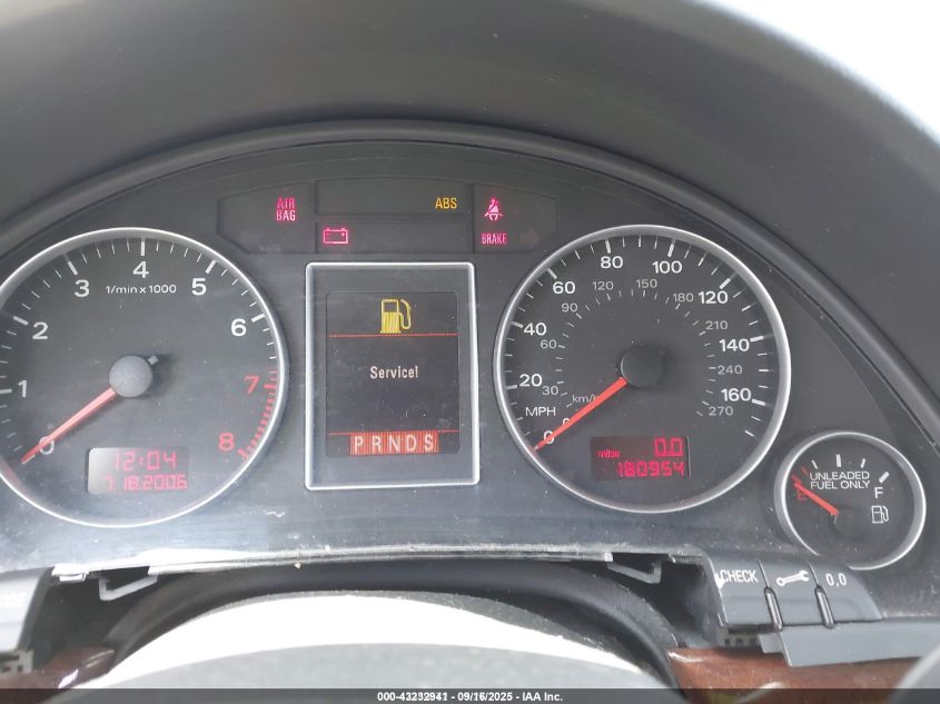 2008 Audi A4 2.0T VIN: WAUDF78E58A054910 Lot: 43232941