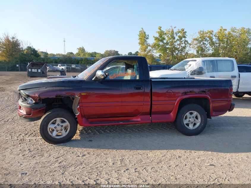 1996 Dodge Ram 1500 VIN: 1B7HF16Z5TS662940 Lot: 43233069