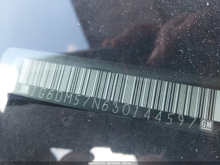 2003 Cadillac Cts Standard VIN: 1G6DM57N630144597 Lot: 43233112