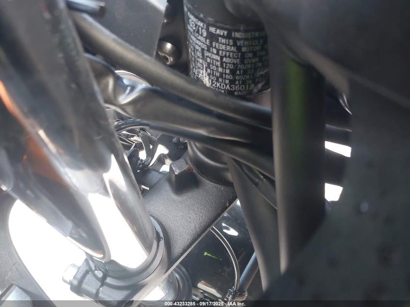 2019 Kawasaki Ex650 F VIN: JKAEXEK12KDA36012 Lot: 43233285