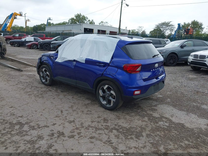 Vin: kmhrc8a35ru332166, lot: 43728130, hyundai venue sel 20243