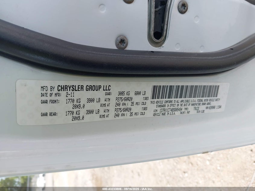 1D7RV1CT4BS605494 2011 RAM  photo no. 9