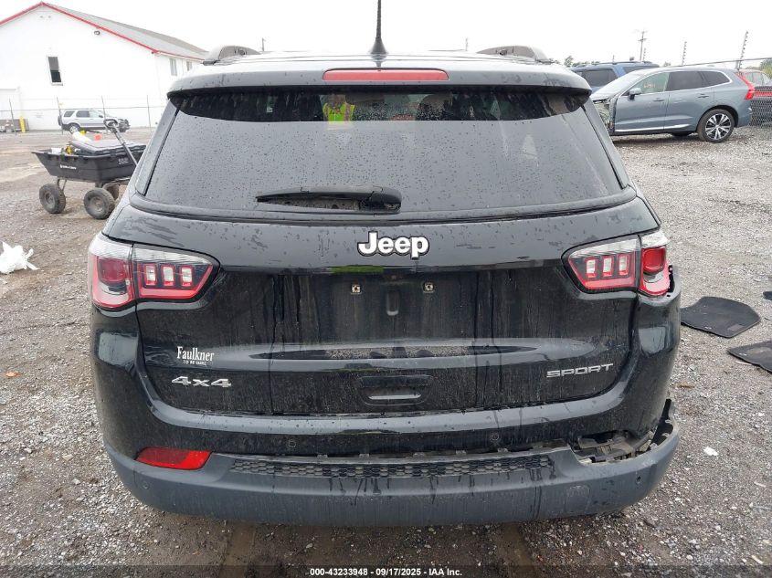 2018 Jeep Compass Sport 4X4 VIN: 3C4NJDAB5JT256830 Lot: 43233948