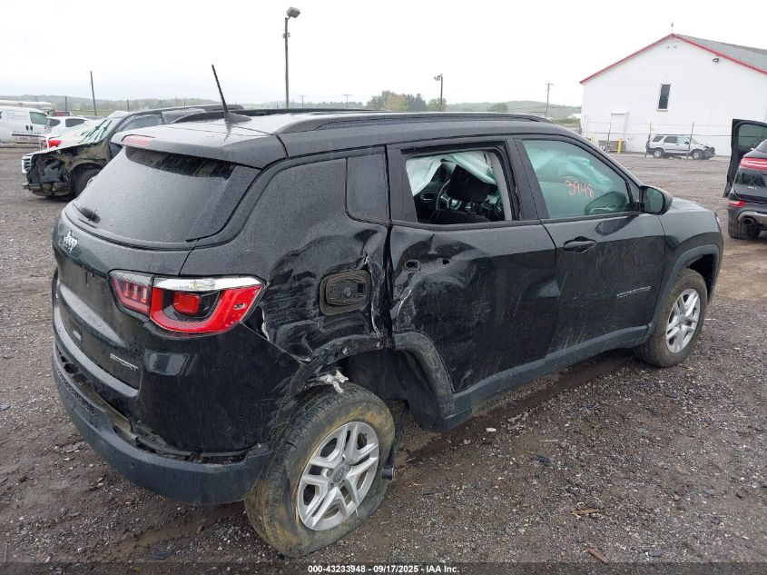 2018 Jeep Compass Sport 4X4 VIN: 3C4NJDAB5JT256830 Lot: 43233948