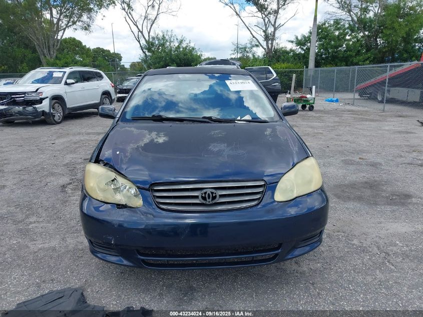 2003 Toyota Corolla Ce VIN: JTDBR32EX30005834 Lot: 43234024