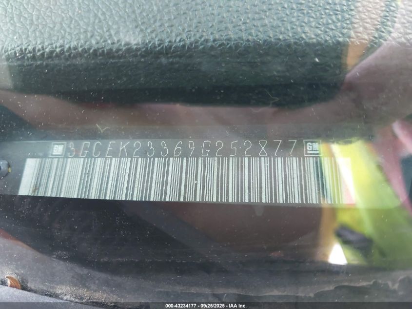 2009 Chevrolet Silverado 1500 Lt VIN: 3GCEK23369G252877 Lot: 43234177