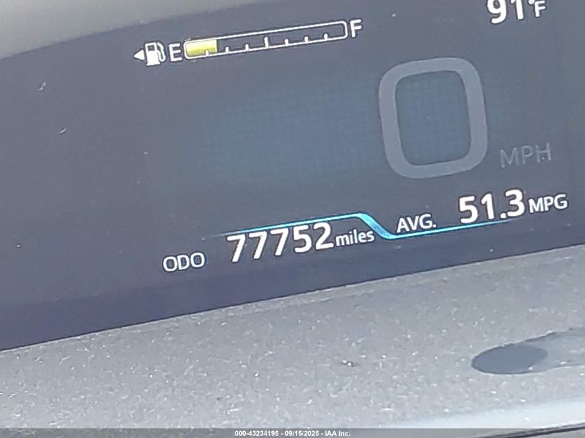 2016 Toyota Prius Four VIN: JTDKARFU8G3523019 Lot: 43234195