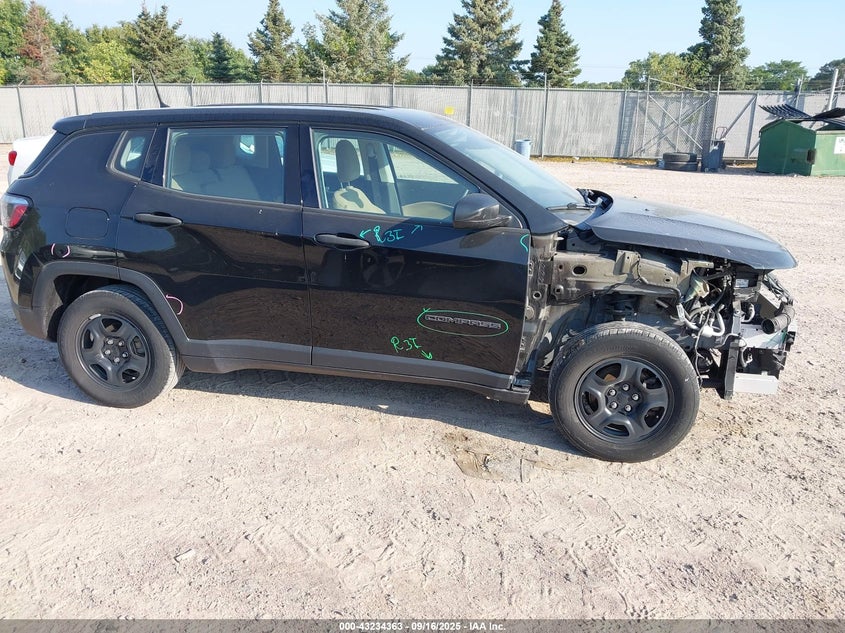 2018 Jeep Compass Sport Fwd VIN: 3C4NJCAB2JT124523 Lot: 43234363
