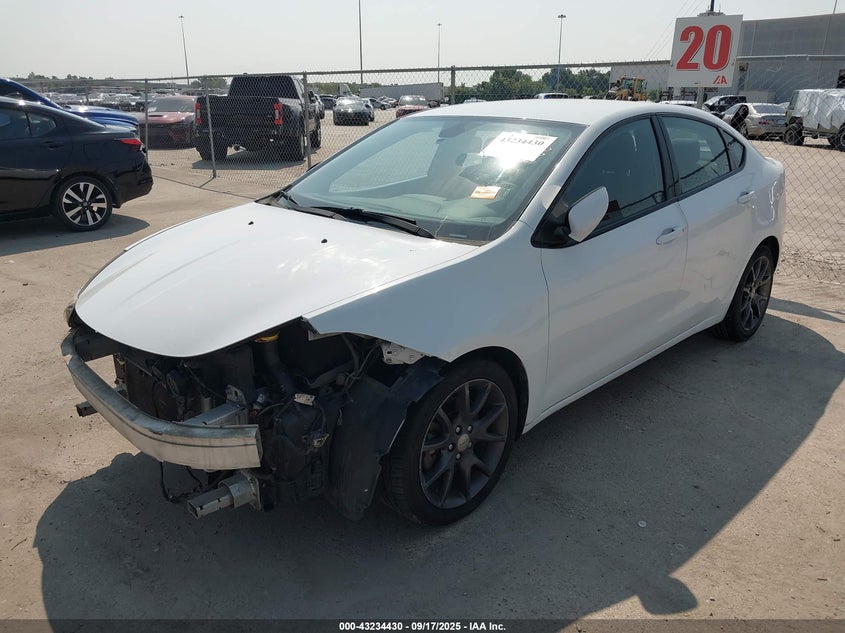 2015 Dodge Dart Se white sedan gasoline 1C3CDFAA3FD392246 photo #3