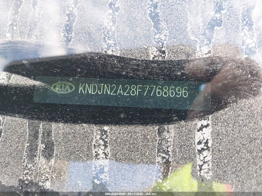 2015 Kia Soul VIN: KNDJN2A28F7768696 Lot: 43234506