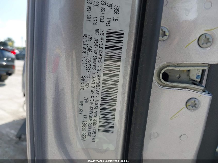 2018 Jeep Cherokee Latitude Fwd VIN: 1C4PJLCB0JD615880 Lot: 43234563