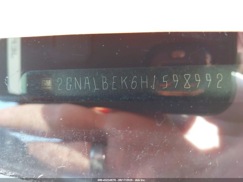 2017 Chevrolet Equinox Ls VIN: 2GNALBEK6H1598992 Lot: 43234576