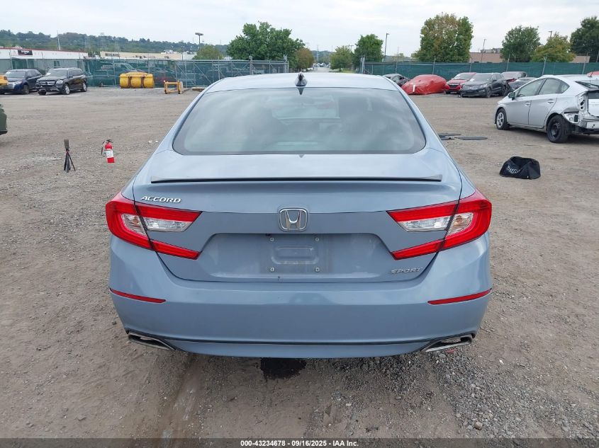 2022 Honda Accord Sport VIN: 1HGCV1F38NA073643 Lot: 43234678
