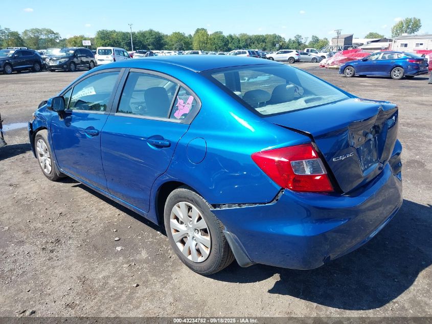 2012 Honda Civic Lx VIN: 19XFB2F56CE322642 Lot: 43234782