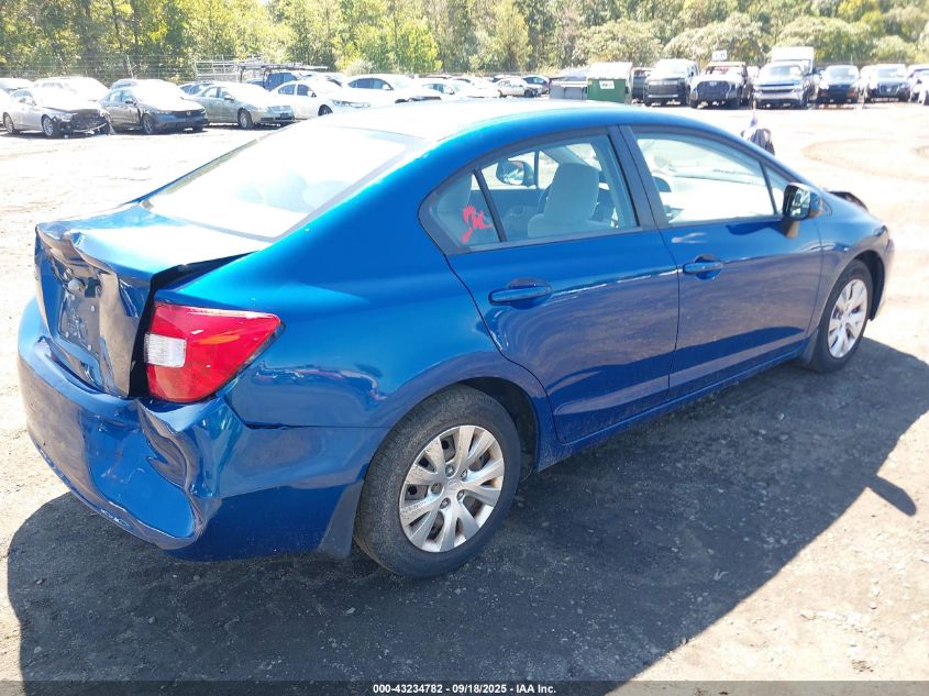 2012 Honda Civic Lx VIN: 19XFB2F56CE322642 Lot: 43234782