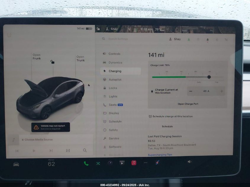 2024 Tesla Model Y Long Range Dual Motor All-Wheel Drive VIN: 7SAYGAEE6RF194446 Lot: 43234992