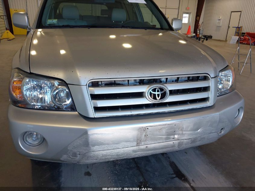 2005 Toyota Highlander Limited VIN: JTEEP21A250110247 Lot: 43235137