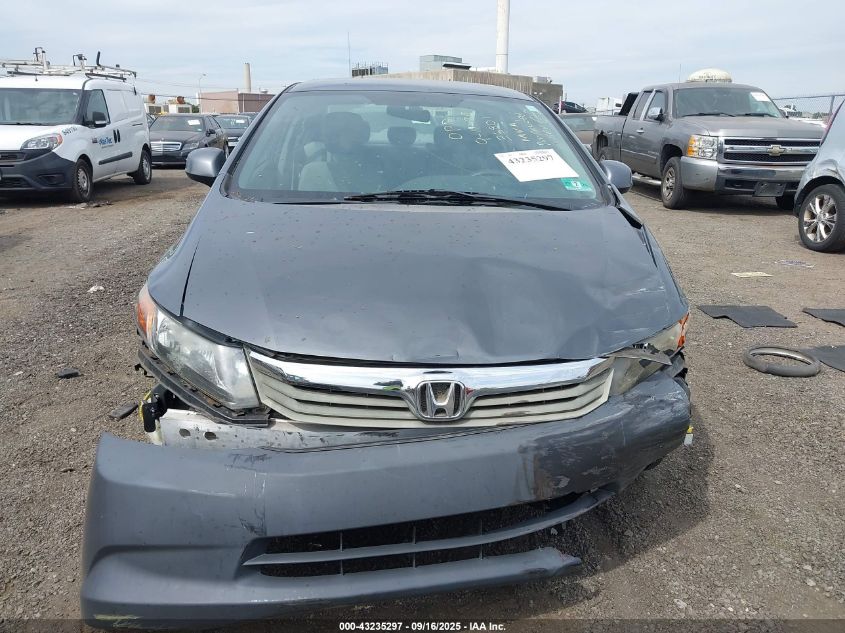 2012 Honda Civic Lx VIN: 2HGFB2F57CH330111 Lot: 43235297
