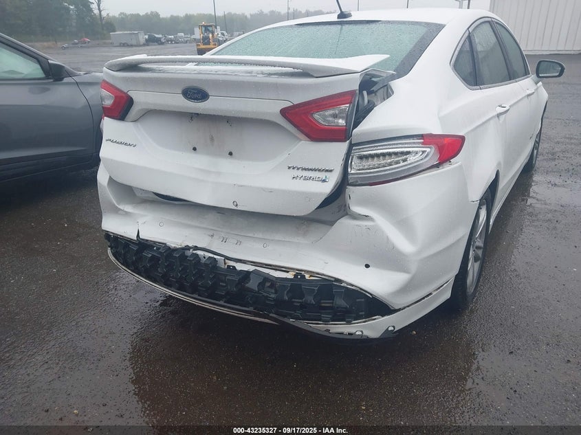 2015 Ford Fusion Hybrid Titanium VIN: 3FA6P0RU8FR116699 Lot: 43235327